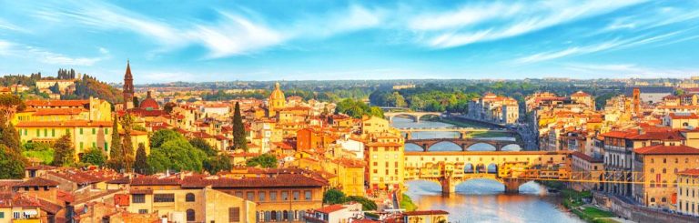 Panoramablick auf Florenz vom Piazzale Michelangelo, Italien